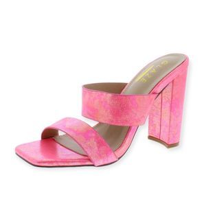 Glaze Pink Strappy Heels